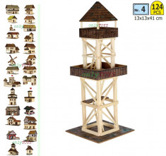 Set constructie casuta casute traditionala din lemn Turn Observatie walchia lego foto