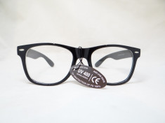 Ochelari WayFarer Tocilar Clear Lens Rama Neagra foto