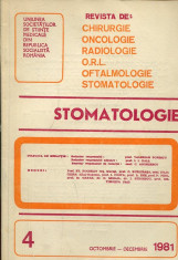 Stomatologie- nr.4 octombrie-decembrie 1981 - Autor : - - 132854 foto