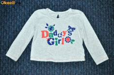 Noua! Bluzita gri Daddy&amp;#039;s Girl, marca FF baby, fetite 18-24 luni/ 92 cm foto