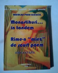 Monostihuri in tandem, Rime-n miez de scurt poem - N.P. Iliescu, autograf (4+1) foto