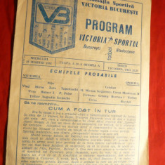 Program Fotbal -Meciul Victoria- Sportul Studentesc 16 martie 1987 , 8 pag.