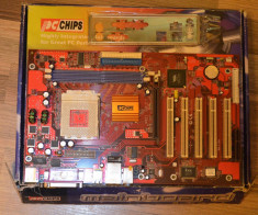 Placa de baza PC Chips Socket A 462 M811LU (V3.1) DDR400 AGP -poza reala foto