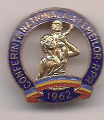 insigna-Congresul National al Femeilor 1962 foto