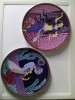 Set 2 Farfurii Portelan Fin Decorativ, Diametru 25cm, Colectie, Stare Impecabila