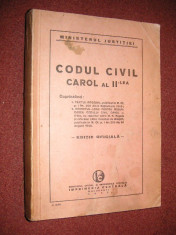 Codul civil Carol al II-lea (1940) foto