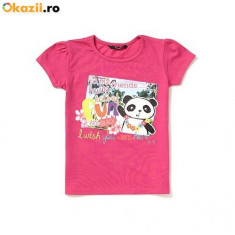 Nou! Tricou fucsia cu panda, marca GEORGE, fetite 2-3 ani/ 92-98 cm foto