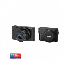 Aparat foto Sony Cyber-shot DCS-RX100 20.2 Mpx zoom optic 3.6x black cu Toc piele foto
