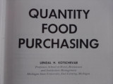 Cumpara ieftin Quantity food purchasing - Lendal H. Kotschevar / R3P1S, Alta editura