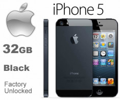 Apple Iphone 5 32GB Negru - Neverlocked - ca NOU-EXCELENT- Livrare cu Verificare! Accesorii sigilate - OKAZIE 32GB! foto