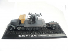 2029.Macheta Sd.Kfz. 7/1 + Sd.Ah. 51 trailer - 1942 scara 1:72 foto