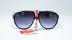 Ochelari De Soare Ray Ban Model Police Negru 1 +Cadou Saculet Si Laveta foto