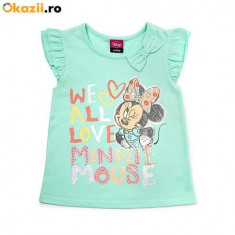 Nou! Tricou superb de culoarea mentei cu Minnie Disney, fetite 2-3 ani foto