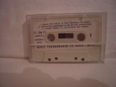 Casetă audio Mikis Theodorakis - 12 Gold Hits, originală, fără copertă foto