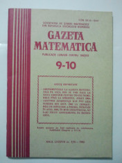 GAZETA DE MATEMATICA - LOT ANUL 1982 NUMERELELE 9 - 10 + 11 + 12 foto