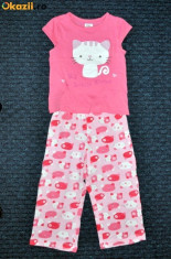 Noua! Pijama de vara cu pisicute, marca FF, fetite 18-24 luni/ 92 cm foto