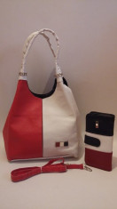 Set Tommy Hilfiger Geanta + Portofel Nou foto