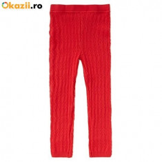 Noi! Pantaloni-colanti tricotati, iegari, rosii, marca George, fete 18-24 luni/ 86-92 cm foto