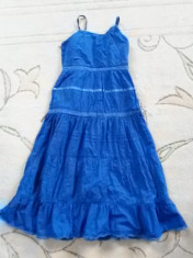 Rochita albastra de panza, de vara, fete 7-8 ani - mic defect foto