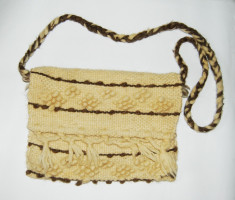 Straita, model deosebit, din lana, 39x30 cm, rustic, etno, traditional (geanta, poseta rustica), traista, foto