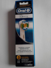 Set 3 rezerve capete periute dinti electrica ORALB ORIGINALE 3D White Oral B foto