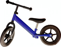 Bicicleta fara pedale albastru-&amp;amp;#238;nchis cu jante negre foto