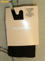 Nou! Ciorapi lungi strampi culoarea maro inchis, Calzedonia, unisex 12-18 luni foto