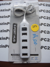 Hub USB 4 porturi USB 2.0 cu intrerupator cod 373 foto