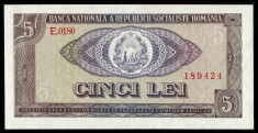 3. ROMANIA, 5 LEI 1966, UNC foto