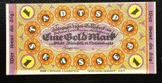 Germania 1 Goldmark=10/42 Dollar 1923 foto