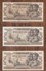 Lot 100 Lei 1947 XF/UNC - Lichidare colectie personala!!! foto