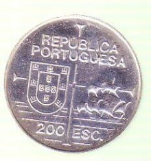 Moneda 200 ESCUDOS 1992 din argint NECIRCULATA foto