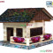 Set casute jucarii din lemn Cabana alpina eco walachia alpin chevalet lego wood