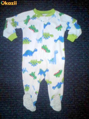 Pijama micropolar dinozauri, marca CARTERS, baieti 18 luni foto