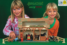Set constructie case casute din lemn Grajdul walachia Staul pentru animale lego foto