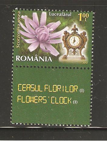 Romania LP 1926 -Ceasul florilor cu vigneta de posta 1,00L-MNH-0