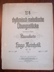 H. REINHOLD - 24 MELODII RITMICE PENTRU PIAN, Op. 57, caietul II (partituri) foto