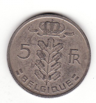 Belgia (Belgique) 5 franci 1971