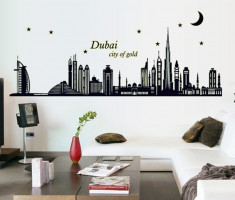 Sticker perete fosforescent DUBAI + livrare gratuita foto