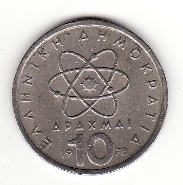 Grecia 10 drahme (drachmai) 1978 foto