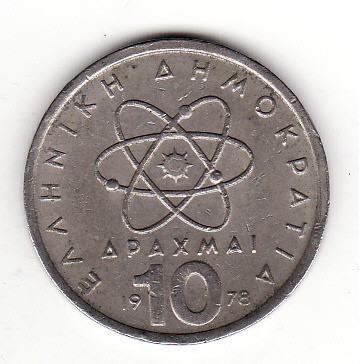 Grecia 10 drahme (drachmai) 1978