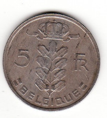Belgia (Belgique) 5 franci 1973 foto