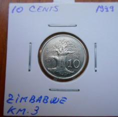 ZIMBABWE 10 CENTS 1999 foto