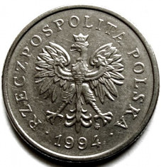 POLONIA , 1 ZLOT 1994 , VULTUR INCORONAT ! DIAMETRU 23mm. !!! foto