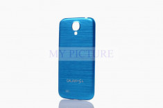 Capac baterie din aluminiu albastru Samsung Galaxy S4 i9500 i9505 foto
