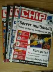 Revista CHIP - lot 4 reviste , nr.1 , 3 , 4 , 10 / 2005 foto