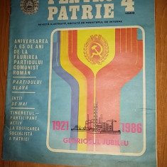 revista pentru patrie nr.4/1986 ( 65 de ani de la faurirea PCR )