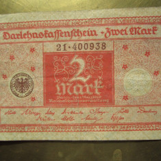 2 mark 1920 Germania, bancnota 2 marci germane 400938