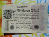 2000000 mark 1923 Germania, bancnota veche 2 milioane marci