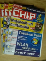 Revista CHIP - lot 4 reviste , nr.2 , 4 , 10 , 12 / 2007 foto